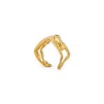 Anel Paola Vilas de corpo feminino em prata 925 com banho em ouro 18k