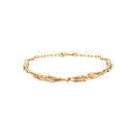 Bracelete em prata 925 com banho de ouro 18k de corpos femininos em corrente