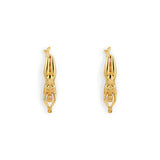 Brincos em prata 925 com banho de ouro 18k de corpos de mulher