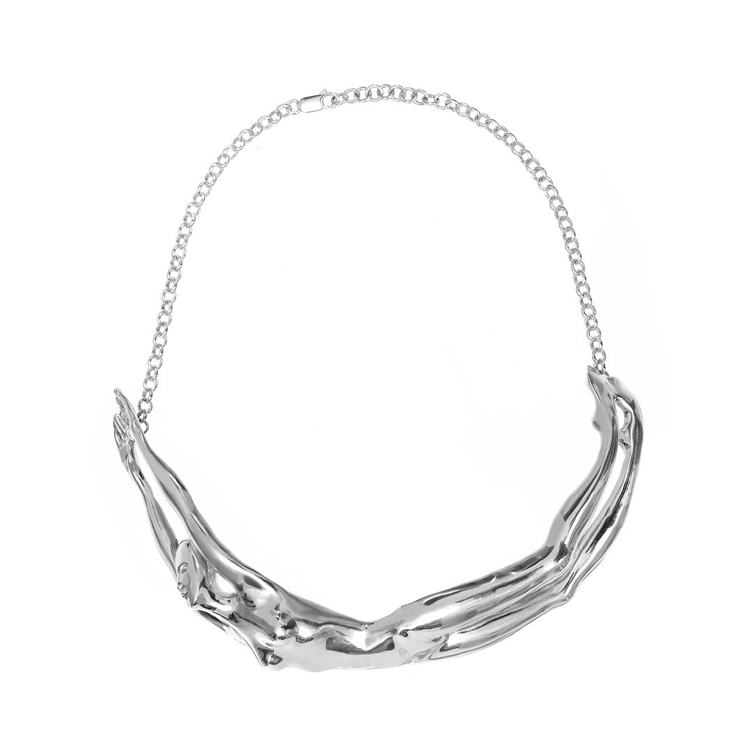 Choker Paola Vilas de corpo feminino em prata 925