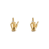 Brincos Paola Vilas de dedo do meio em ouro 18k e diamantes