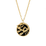 Colar de signo de escorpião em prata 925 com banho em ouro 18k