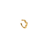 Piercing de pressão de corpo feminino em prata 925 com banho de ouro 18k