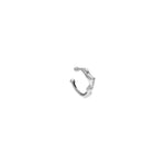 Piercing de pressão de corpo feminino em prata 925